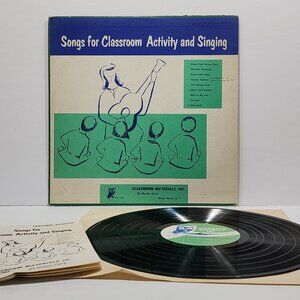 Songs for Classroom Activity and Singing by Classroom Materials Co. LP RARE